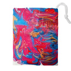 Abstract Flames Drawstring Pouch (5xl) by kaleidomarblingart