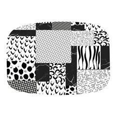 Black And White Pattern Mini Square Pill Box by designsbymallika