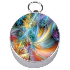 Colorful Thoughts Silver Compass by WolfepawFractals