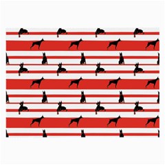 Doberman Dogs On Lines Large Glasses Cloth (2 Sides) by SychEva