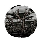 Dark Fantasy Landscape Poster Standard 15  Premium Flano Round Cushions Back