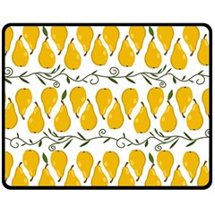 Juicy Yellow Pear Double Sided Fleece Blanket (medium)  by SychEva