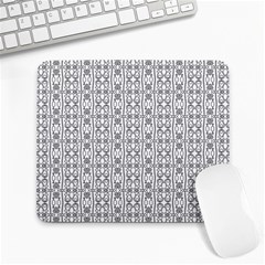 Modern Tribal Black And White Ornate Stripes Large Mousepads by dflcprintsclothing