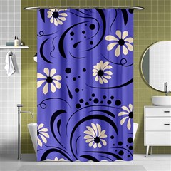 Folk Flowers Pattern  Shower Curtain 48  X 72  (small)  by Eskimos