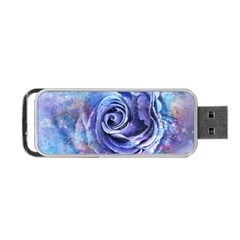 Watercolor-rose-flower-romantic Portable Usb Flash (one Side) by Sapixe