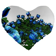 Flowers-roses-rose-nature-bouquet Large 19  Premium Flano Heart Shape Cushions by Sapixe