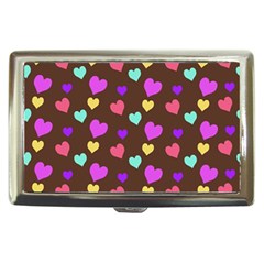 Colorfull Hearts On Choclate Cigarette Money Case by Daria3107