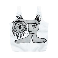 Weird Fantasy Creature Drawing Full Print Recycle Bag (m) by dflcprintsclothing