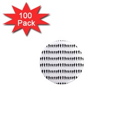 Athletic Running Graphic Silhouette Pattern 1  Mini Magnets (100 Pack)  by dflcprintsclothing