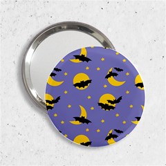 Bats With Yellow Moon 2 25  Handbag Mirrors by SychEva