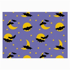 Bats With Yellow Moon Large Glasses Cloth (2 Sides) by SychEva