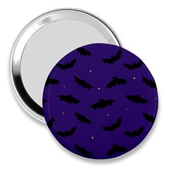 Bats In The Starry Sky 3  Handbag Mirrors by SychEva