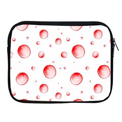 Red Drops On White Background Apple Ipad 2/3/4 Zipper Cases by SychEva