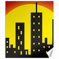 Skyline-city-building-sunset Canvas 20  X 24  by Sudhe