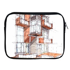 Rag-flats-onion-flats-llc-architecture-drawing Graffiti-architecture Apple Ipad 2/3/4 Zipper Cases by Sudhe