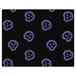 Purple Skulls On Dark Background Double Sided Flano Blanket (Medium)  60 x50  Blanket Back