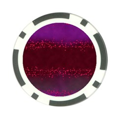 Red Splashes On Purple Background Poker Chip Card Guard by SychEva