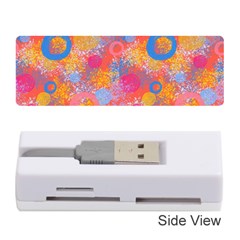 Multicolored Splashes And Watercolor Circles On A Dark Background Memory Card Reader (stick) by SychEva