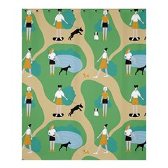 Girls With Dogs For A Walk In The Park Shower Curtain 60  X 72  (medium)  by SychEva