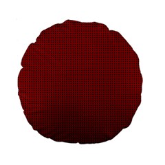 Metallic Mesh Screen 2-red Standard 15  Premium Round Cushions by impacteesstreetweareight