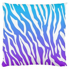 White Tiger Purple & Blue Animal Fur Print Stripes Large Cushion Case (one Side) by Casemiro