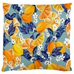 Floral Large Flano Cushion Case (one Side) by Sparkle