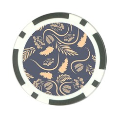 Folk Flowers Pattern  Poker Chip Card Guard by Eskimos