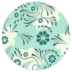 Folk Flowers Pattern  Round Trivet by Eskimos