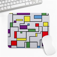 Colorful Rectangles Large Mousepads by LalyLauraFLM