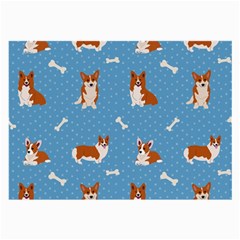 Cute Corgi Dogs Large Glasses Cloth (2 Sides) by SychEva