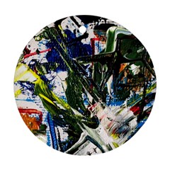 Snow In A City-1-1 Round Ornament (two Sides) by bestdesignintheworld