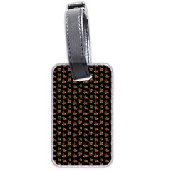 Cute Deer Pattern Black Luggage Tag (two Sides) by snowwhitegirl