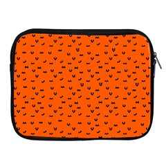 Halloween, Black Bats Pattern On Orange Apple Ipad 2/3/4 Zipper Cases by Casemiro