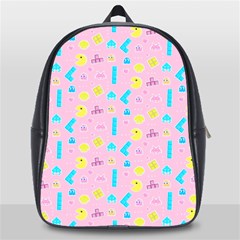 Arcade Dreams Pink School Bag (large) by thePastelAbomination