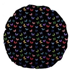 Bright And Beautiful Butterflies Large 18  Premium Flano Round Cushions by SychEva