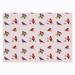 Bullfinches Sit On Branches Large Glasses Cloth (2 Sides) by SychEva