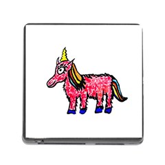 Unicorn Sketchy Style Drawing Memory Card Reader (square 5 Slot) by dflcprintsclothing