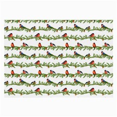 Bullfinches On The Branches Large Glasses Cloth (2 Sides) by SychEva