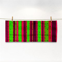 Warped Stripy Dots Hand Towel by essentialimage365