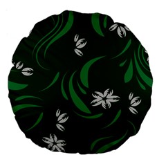 Folk Flowers Print Floral Pattern Ethnic Art Large 18  Premium Flano Round Cushions by Eskimos