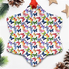 Multicolored Butterflies Ornament (snowflake) by SychEva