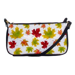 Bright Autumn Leaves Shoulder Clutch Bag by SychEva