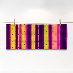 Warped Stripy Dots Hand Towel by essentialimage365