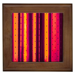 Warped Stripy Dots Framed Tile by essentialimage365