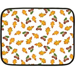 Oak Leaves And Acorns Fleece Blanket (mini) by SychEva