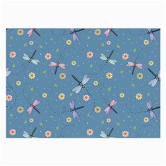 Cute Dragonflies In Spring Large Glasses Cloth by SychEva