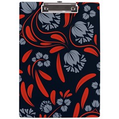 Folk Flowers Print Floral Pattern Ethnic Art A4 Clipboard by Eskimos