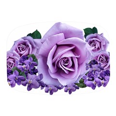 Roses-violets-flowers-arrangement Mini Square Pill Box by Pakrebo