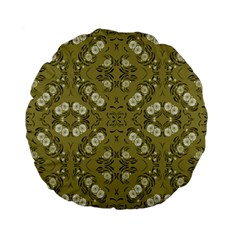 Folk Flowers Print Floral Pattern Ethnic Art Standard 15  Premium Flano Round Cushions by Eskimos