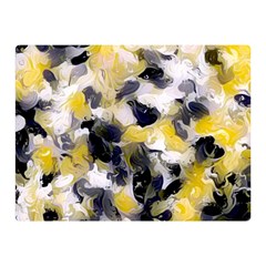 Black, Gray And Yellow Swirls  Double Sided Flano Blanket (mini)  by Khoncepts